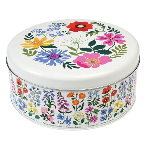 Round cake tin - Wild Flowers