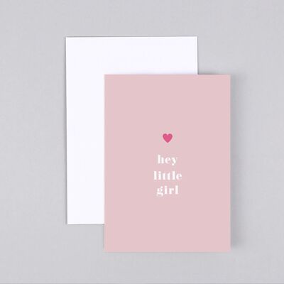Birth Card Heart Tessa Pink