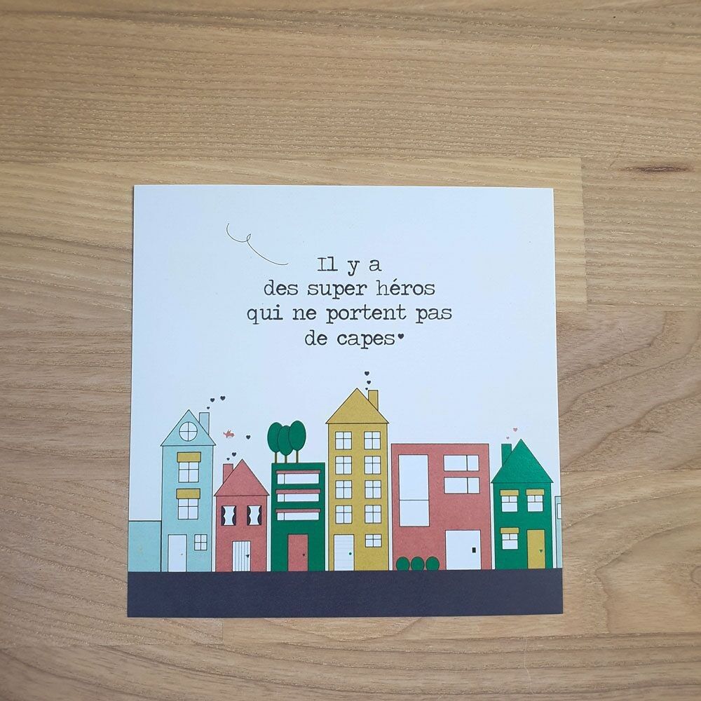 Card "Ci sono supereroi che non indossano mantelli"