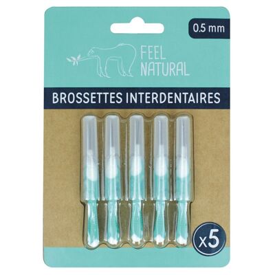 Set de 5 cepillos interdentales 0,5 mm - Feel Natural