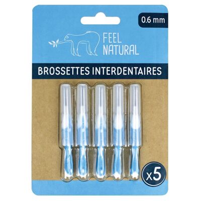 Set of 5 interdental brushes 0.6 mm - Feel Natural