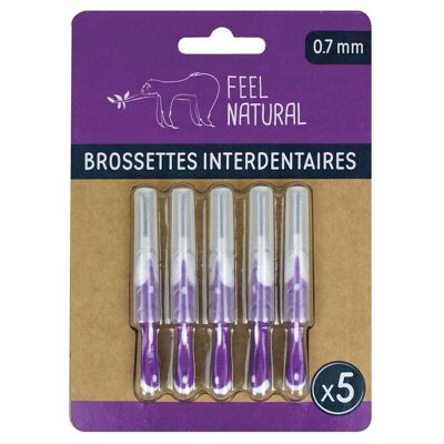 Lot de 5 brossettes interdentaires 0,7 mm - Feel Natural