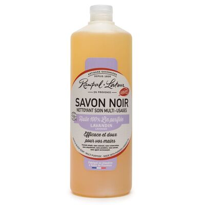 Black soap with Lavandin linseed oil 1L - Ecodetergent