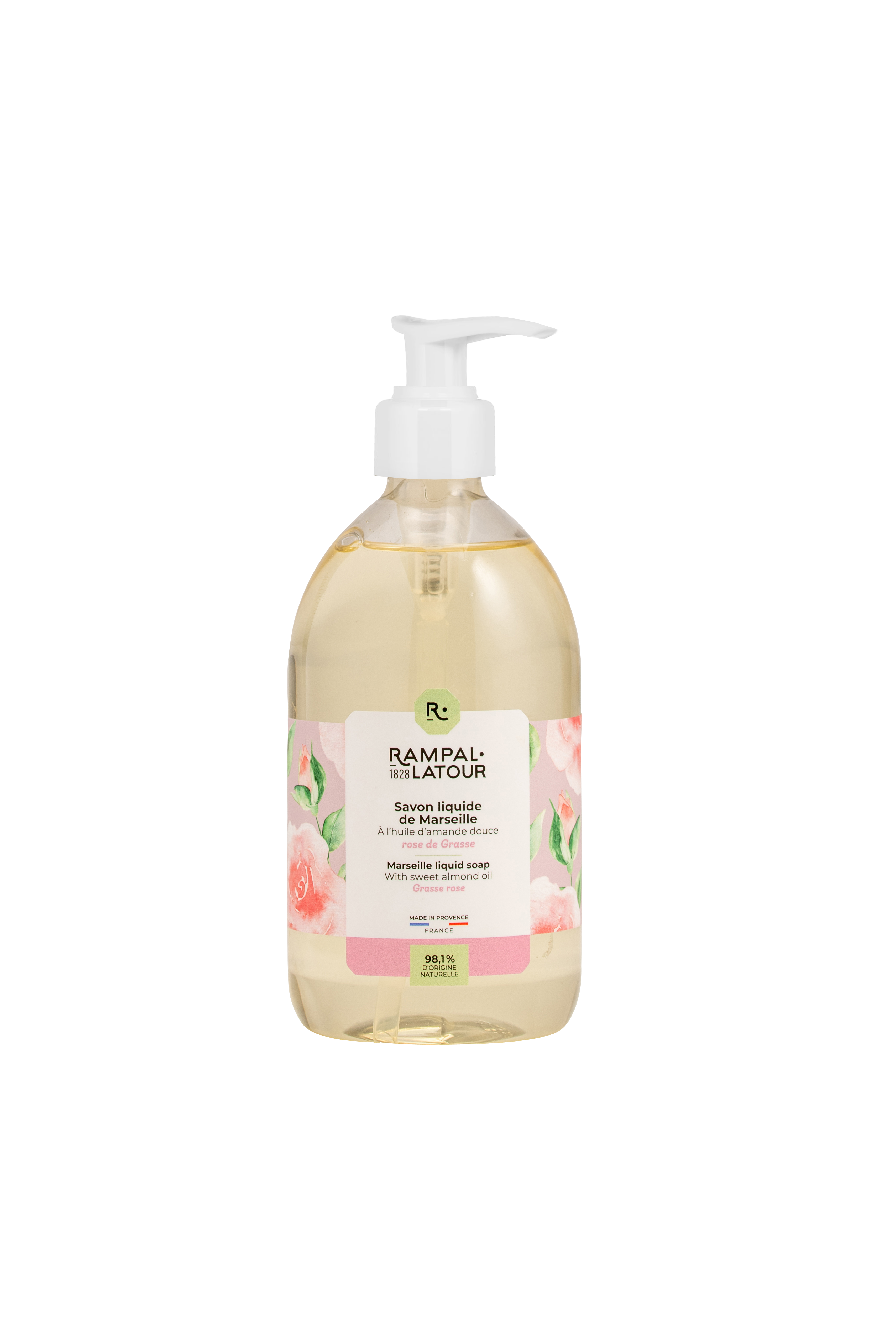 Marseille liquid soap Rose de Grasse 500ml