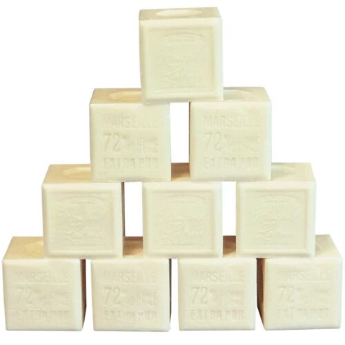 Carton de 10 cubes de savon de Marseille aux huiles végétales - Cosmos Natural - S600B