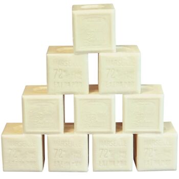 Carton de 10 cubes de savon de Marseille aux huiles végétales - Cosmos Natural 1