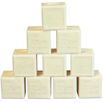 Box of 10 cubes of Marseille soap with vegetable oils - Cosmos Natural