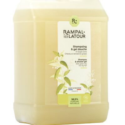 Shower shampoo certified organic Clay-Verbena 3L - Ecocert Organic Cosmetics