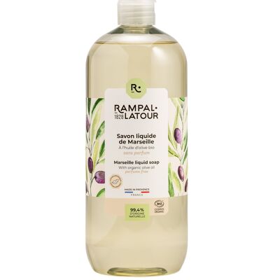Liquid Marseille soap certified organic Hypoallergenic 1L - Cosmos Organic