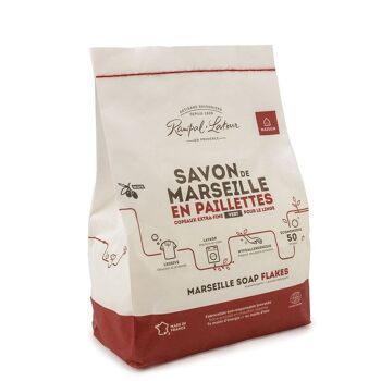 Copeaux de savon de Marseille aux huiles végétales pour le linge 1,5kg - Ecodétergent 1