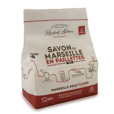 Copeaux de savon de Marseille à l'huile d'olive pour le linge 1,5kg - Ecodétergent