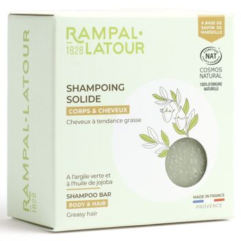 Shampoing solide cheveux à tendance grasse Thé vert 80g - Cosmos Natural 2