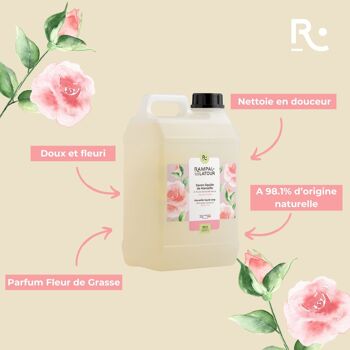 Savon liquide de Marseille Rose de Grasse 3L 3