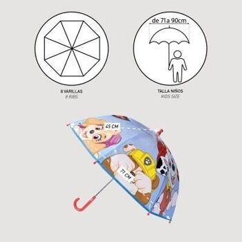 Parapluie enfant Paw Patrol - Transparent - Fermeture manuelle 6