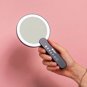 Miroir compact portatif à LED Twirl Me Up de STYLPRO 1