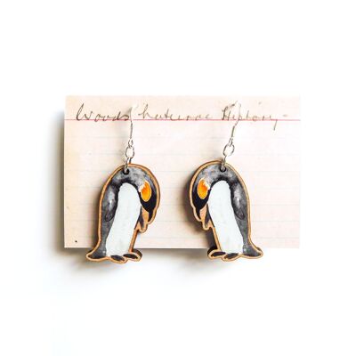 Pendientes de pingüino emperador Waddle