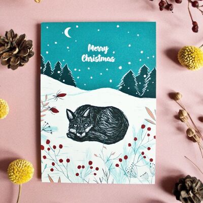 Weihnachtskarte | Fuchs engl.