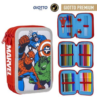 Pencil case The Avengers - 3 departments - With accessories