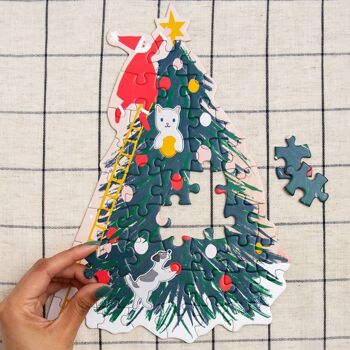 Puzzle en forme d'arbre de Noël - 50 pièces 2