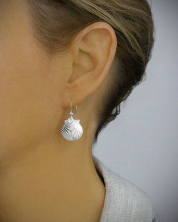 Boucles d'oreilles coquillage argent 2