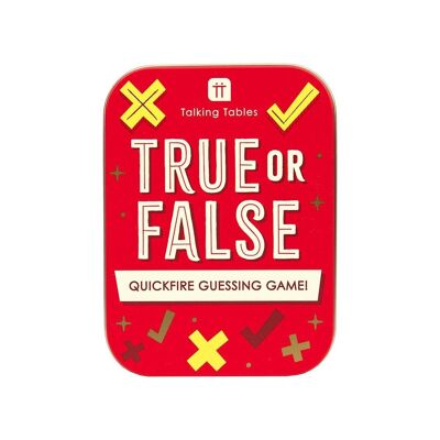 Diversión en una lata: juego de preguntas de verdadero o falso