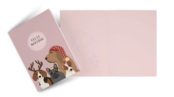 Carte pliante Feliz Navidog, carte de Noël 2