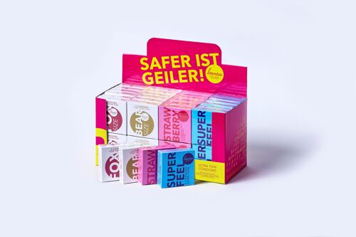 SAFER IST GEILER Box 48 Stck. Convenience Kondom Display von Loovara