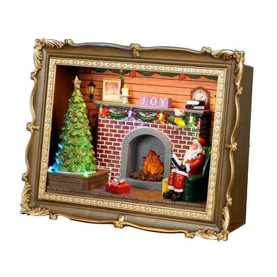 Christmas Scene Frame Animated Music Box