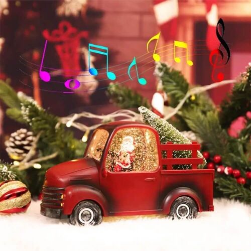 Christmas Musical Pickup Truck with Santa
