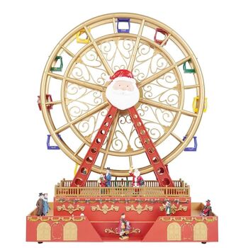 Grande roue rotative de Noël avec lumières LED et musique 2