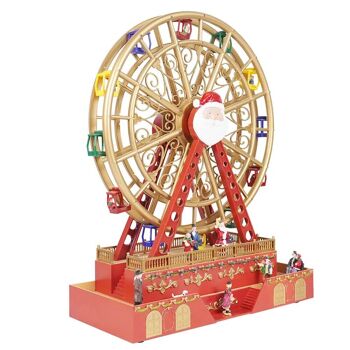 Grande roue rotative de Noël avec lumières LED et musique 4