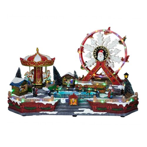 Led Musical Christmas Village Music Box Scene with Movement