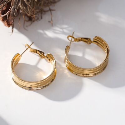 Golden hoop earrings