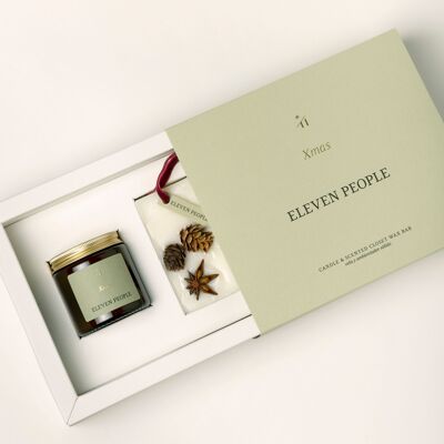 COFFRET CADEAU BOUGIE + DÉSODORISANT SOLIDE NOËL NOËL
