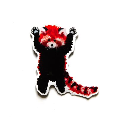 Packen Sie rote Panda-Druckaufkleber ein – Aufkleber aus Ökopapier im A6-Format