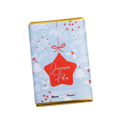 JOYEUSES FÊTES - Mini Tablette de Chocolat au lait