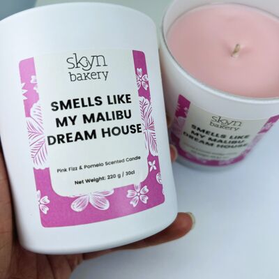 Smells Like My Malibu Dream House - Bougie parfumée Pink Fizz et Pomelo