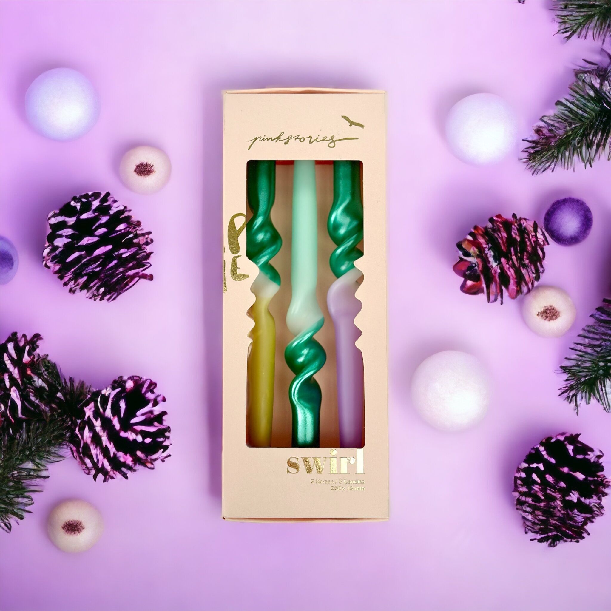 Dip Dye Swirl * Matcha vibrant (bougies)