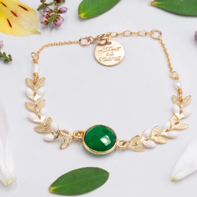 Epi Collection bracelet: green agate