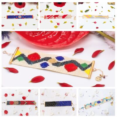 Set of 7 Miyuki weaving cuff bracelets - gift ideas - Best seller
