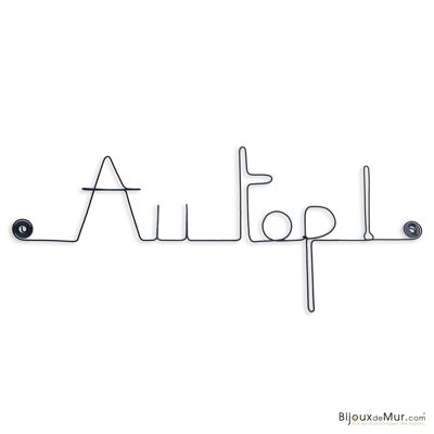 Word Wall Decoration “At the top!" made of wire - to pin in a Child / Teen room - Wall Jewelry