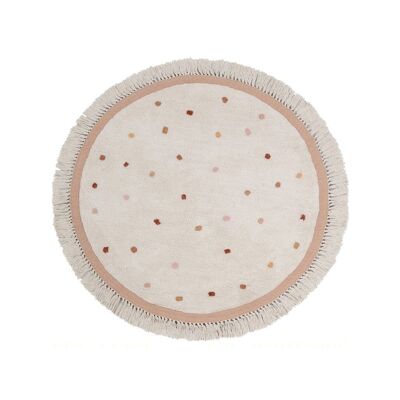 Rug Valerie - round - dots - pink