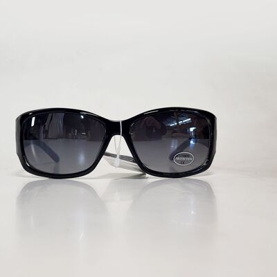 Black 'Brave Color' sunglasses with block printed legs