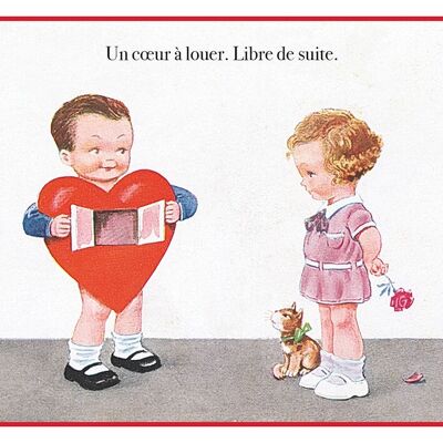 Postal de corazón para llevar