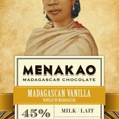Menakao - Chocolate con leche 45% Vainilla de Madagascar