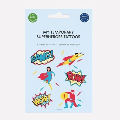 8 Tatuajes temporales: superhéroes