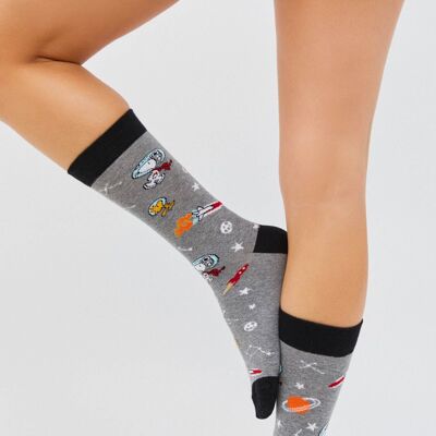 BeSnoopy Cosmos Grey - Chaussettes 100% coton biologique