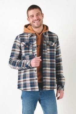 Gestepptes kariertes Überhemd 7500