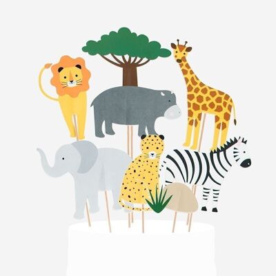 8 Toppers per torta: safari