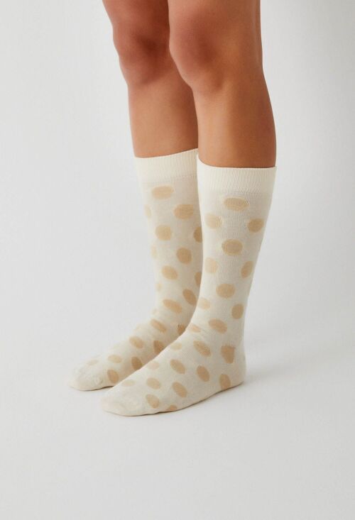 BePolkadots Beige - 100% Organic Cotton Socks